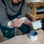 Juliet Macleod in her studio 2018
